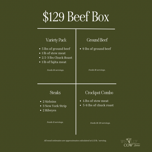 $129 Organic Grass-Fed, Grass-Finished Beef Box